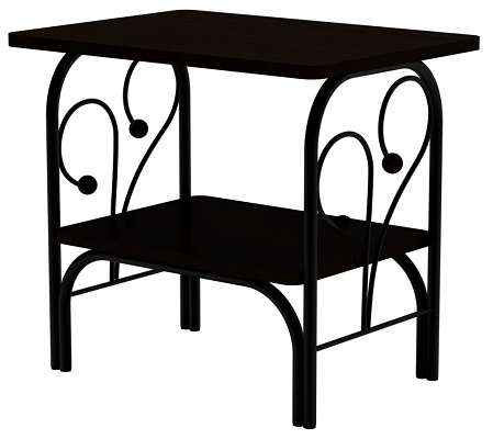 Прикроватная тумба МК-7, ММД 202, Черный/Венге фото 1