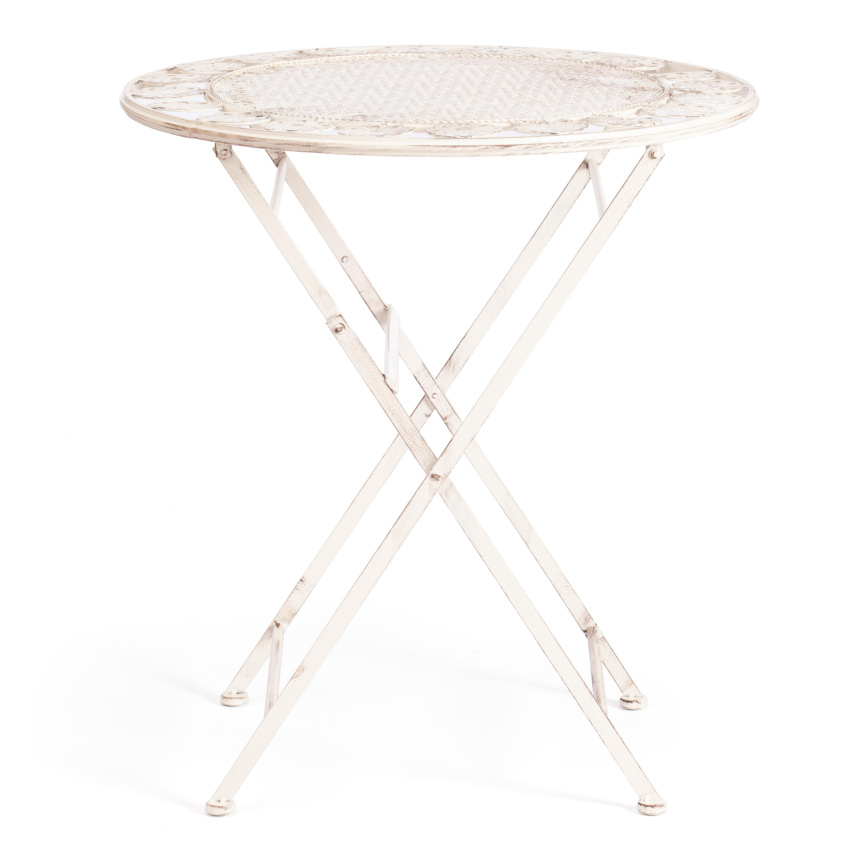 Стол Patio/Патио (PL08-11139) стальной сплав, античный белый, 70х75см фото 4