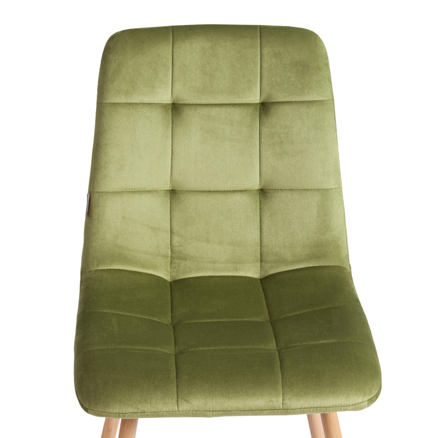Стул CHILLY (mod. JSC-220) Велюр/металл , 44,5х52,5х88 см, Green (зеленый) HLR54 / натуральный фото 2