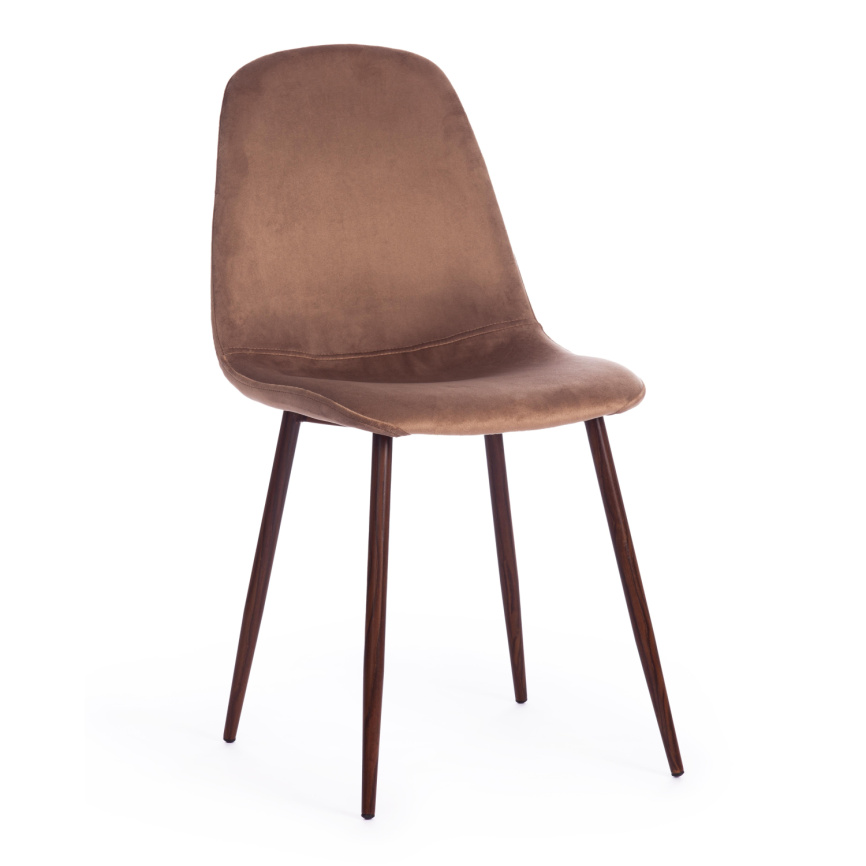 Стул BREEZE (mod. 4724) Велюр/металл , 44 х 53 х 87 см, Brown (коричневый) HLR11 / орех фото 1