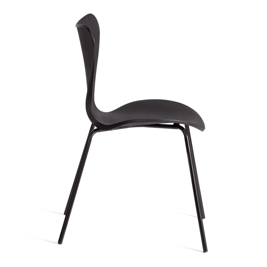 Стул Якобсен/Jacobsen (мод.DC 102-1) пластик/металл, 45х54.5х80см, черный/черный  фото 2