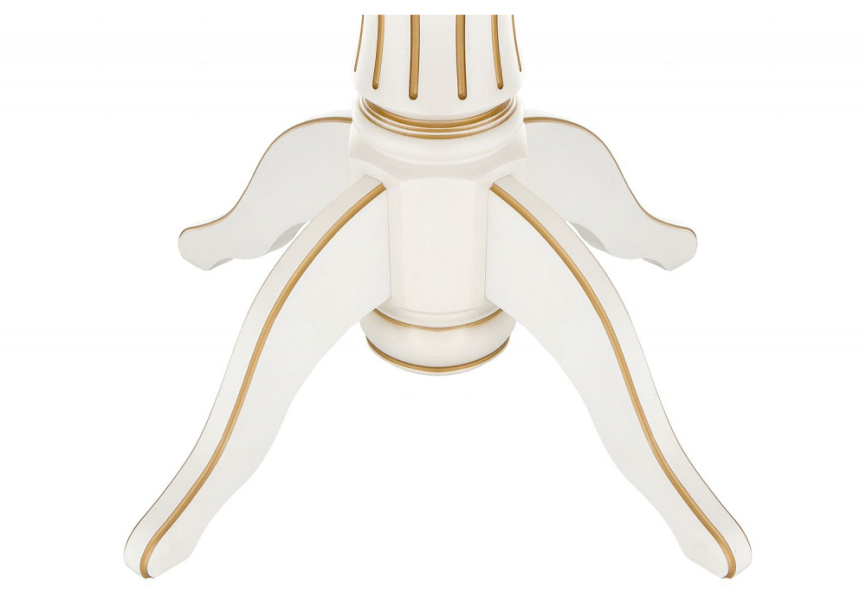 Стол деревянный Павия молочный / золото патина фото 4