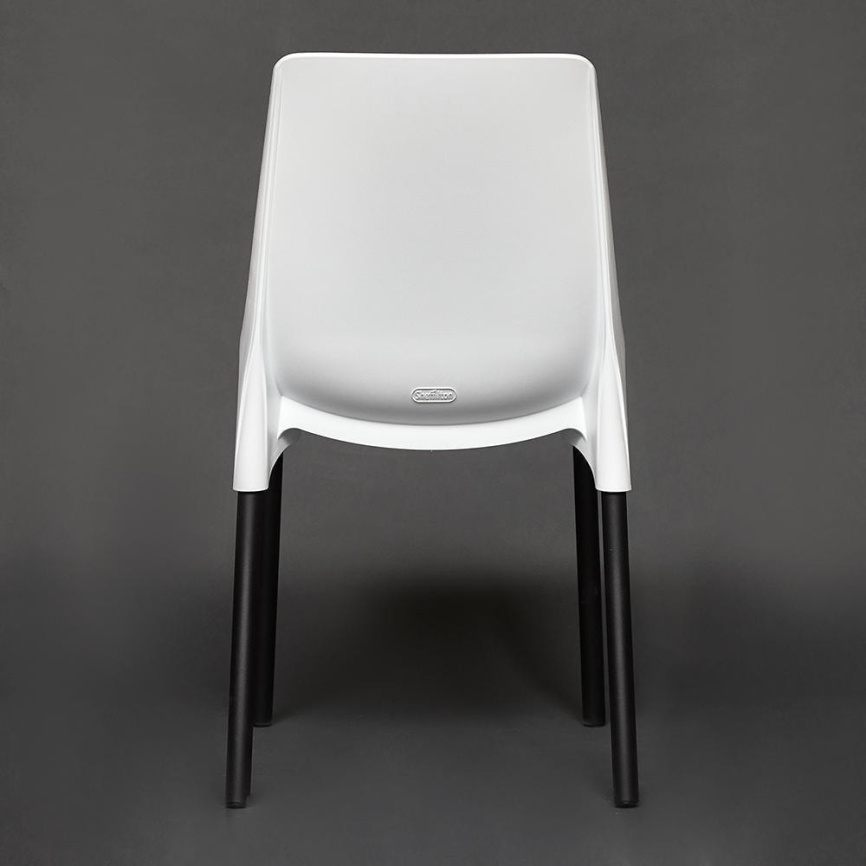 Стул Джениус/Genius (мод. 75) пластик/металл, 46x56x84cм, белый/опоры черные фото 4