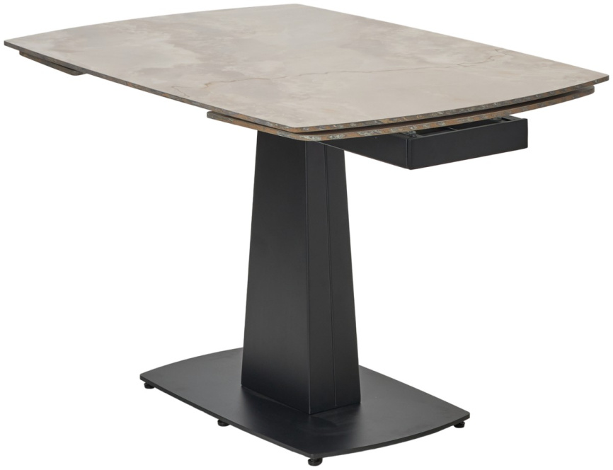 Стол BALDE 120 GLOSS AMBER JADE SOLID CERAMIC / BLACK, ®DISAUR фото 1