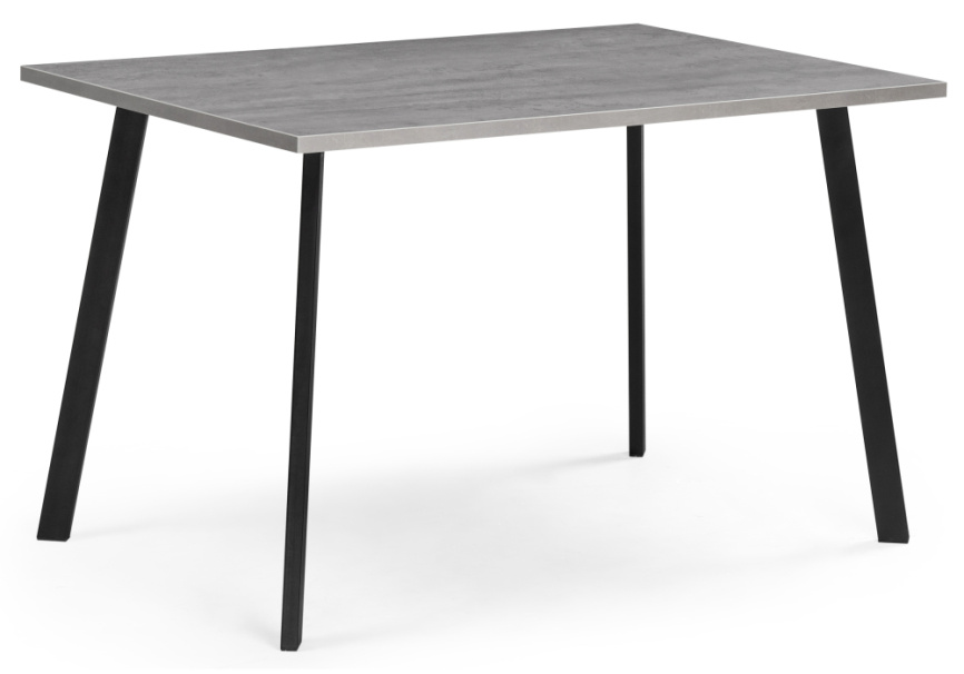 Стол деревянный Тринити Лофт 120х80х75 бетон / черный матовый фото 1