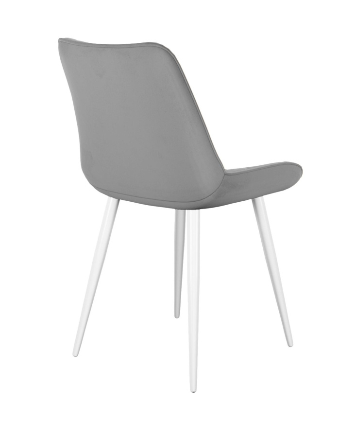 Стул DikLine 226 поворотный B22 GREY, ножки белые фото 3