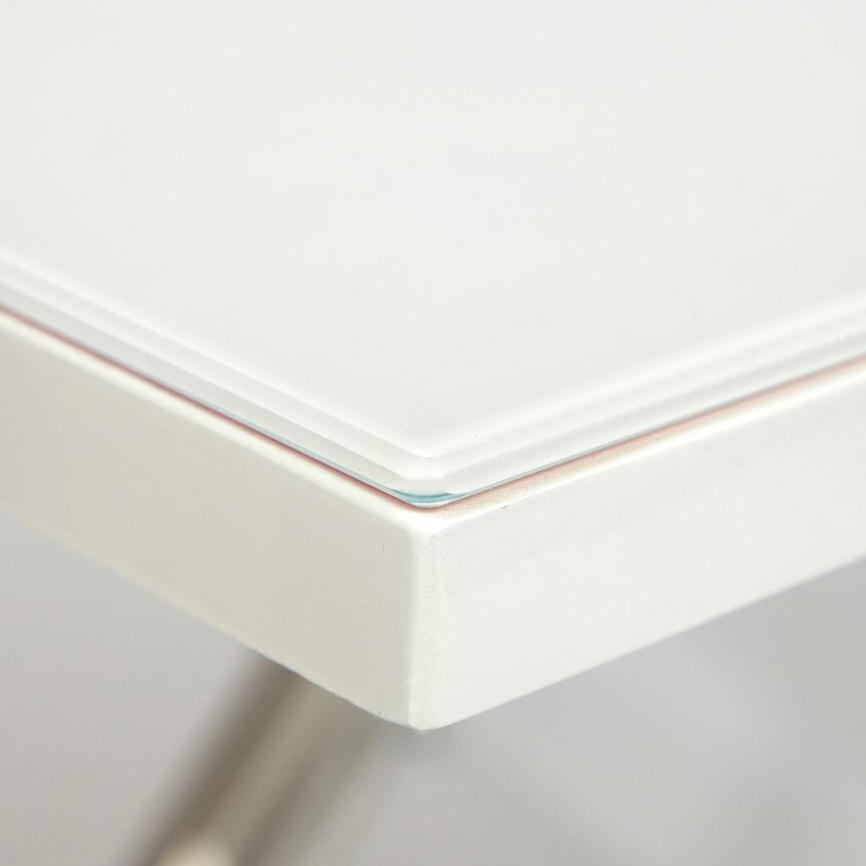 Стол ARNO (mod.EDT-H016) мдф high gloss, закаленное стекло, металл, 120х80х75см, Белый (White) фото 16