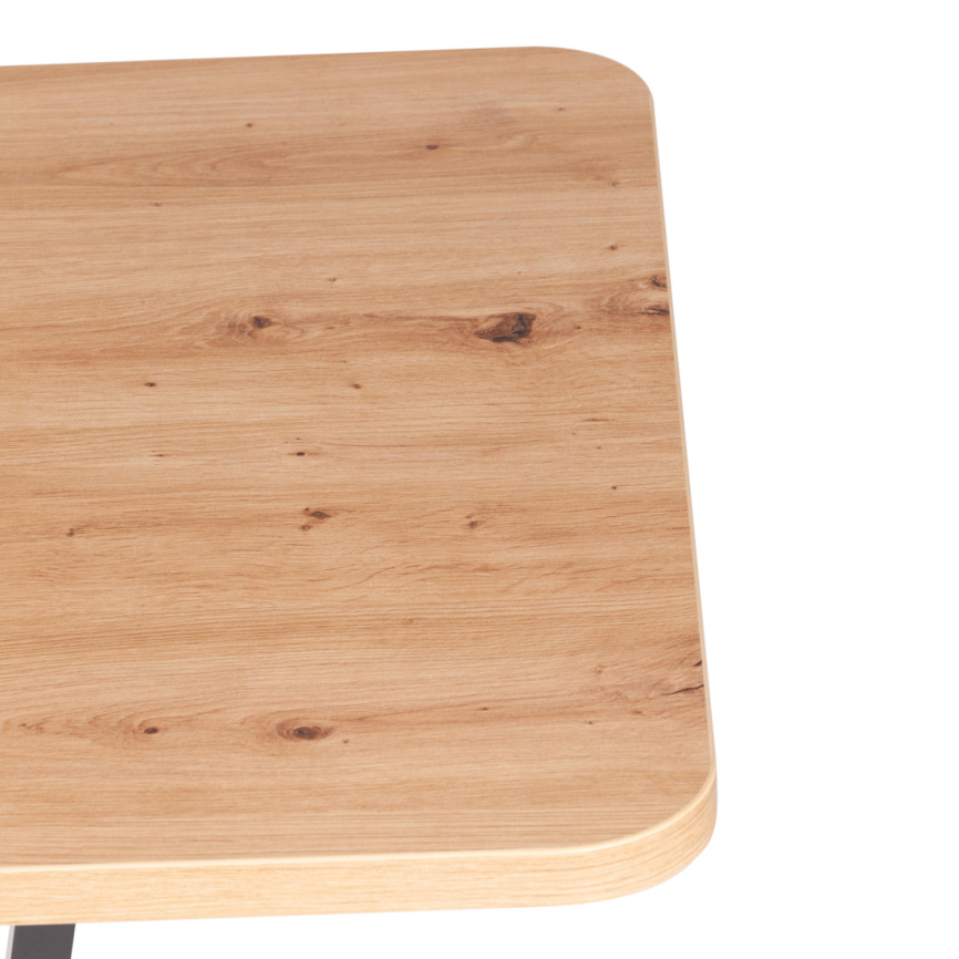 Стол обеденный раздвижной Фокс/Fox ЛДСП, 110-145х68,6х75см, дуб артисан/графит фото 9