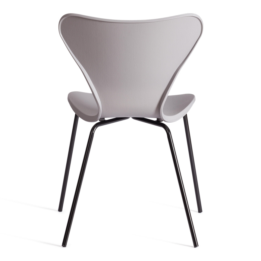 Стул Якобсен/Jacobsen (мод.DC 102-1) пластик/металл, 45х54.5х80см, серый/черный  фото 4