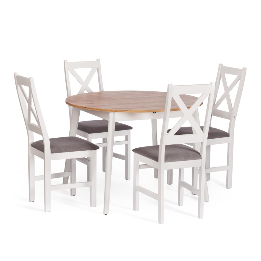 Стул Кроссман/Crossman Нью, Многослойный березовый шпон, белый/велюр темно-серый фото 10