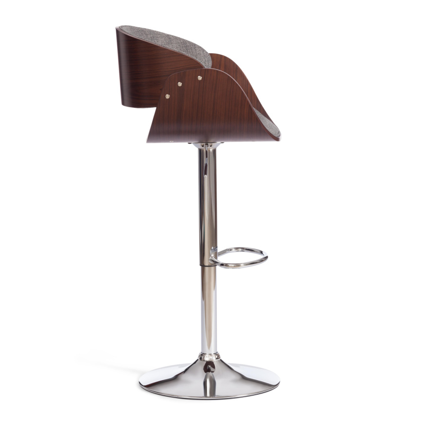 Стул барный Ландо/Lando (мод.4036) металл/дерево/ткань, 59х51х93-114см, высота сиденья 62-83см, серы фото 11