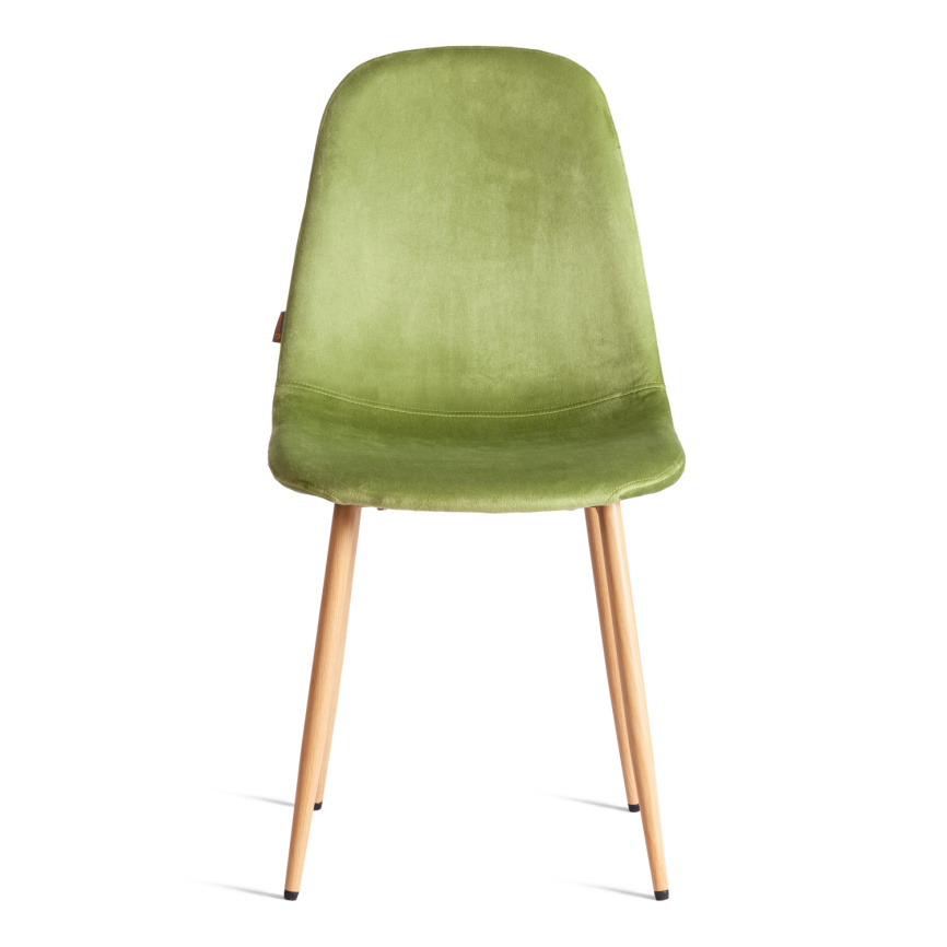 Стул Бриз/Breeze (мод.JSC-58) велюр/металл, 44х53х86см, зеленый HLR54/натуральный фото 5