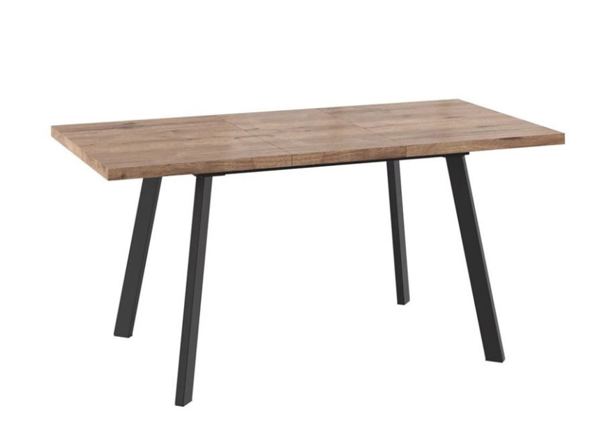 Стол раздвижной BORG-120 (Дуб Велингтон/Чёрный) 120(160)х80 фото 2