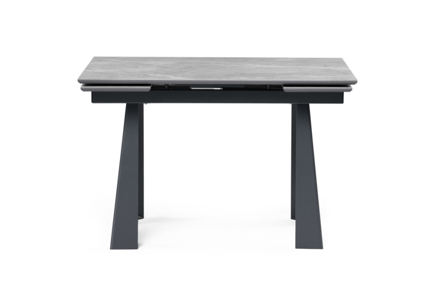 Обеденный стол Бэйнбрук 120х80х76 серый мрамор / графит фото 2