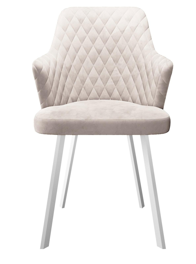 Стул DikLine 345 C103 крем, ножки белые фото 5