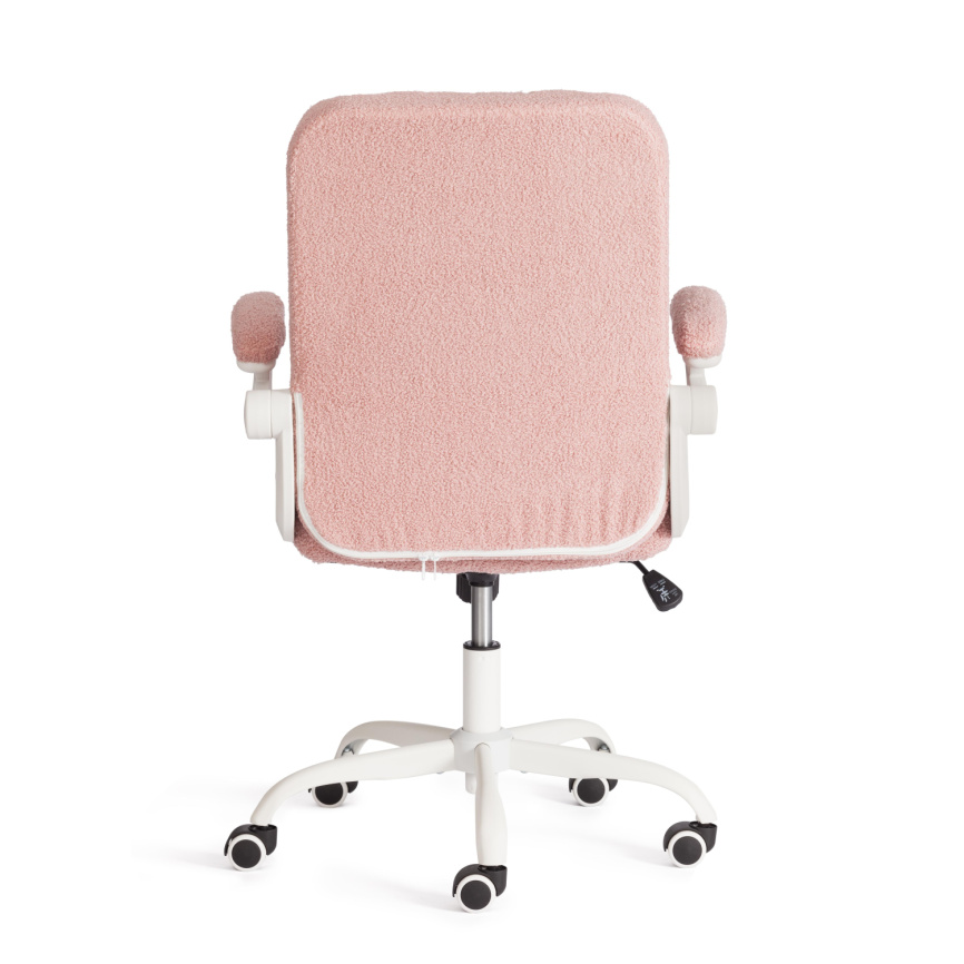 Кресло Лугано Вт/Lugano Wh ткань teddy/тедди, розовый фото 9