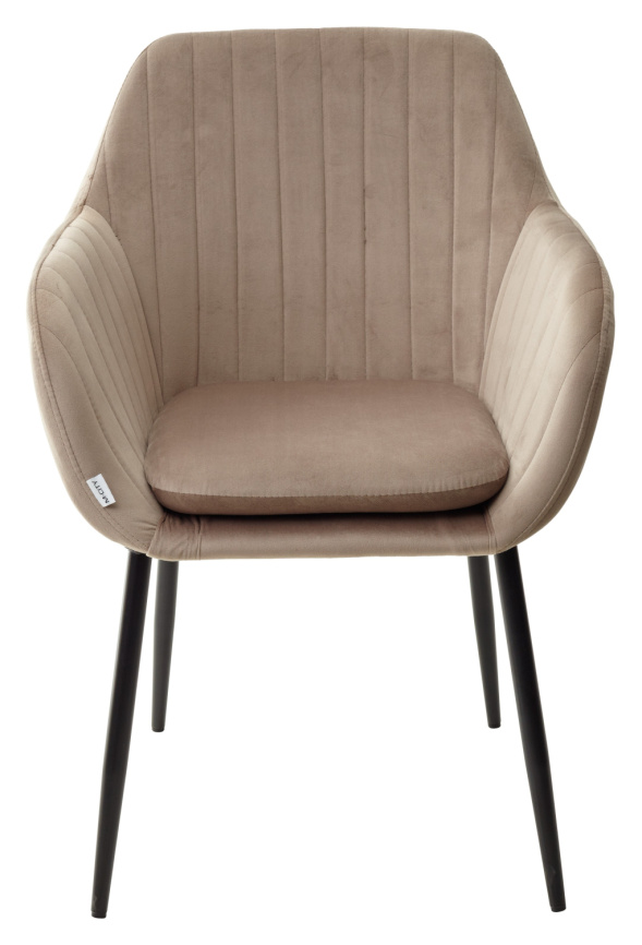 Стул ALABAMA BLUVEL-40 BEIGE, велюр / черный каркас М-City фото 5