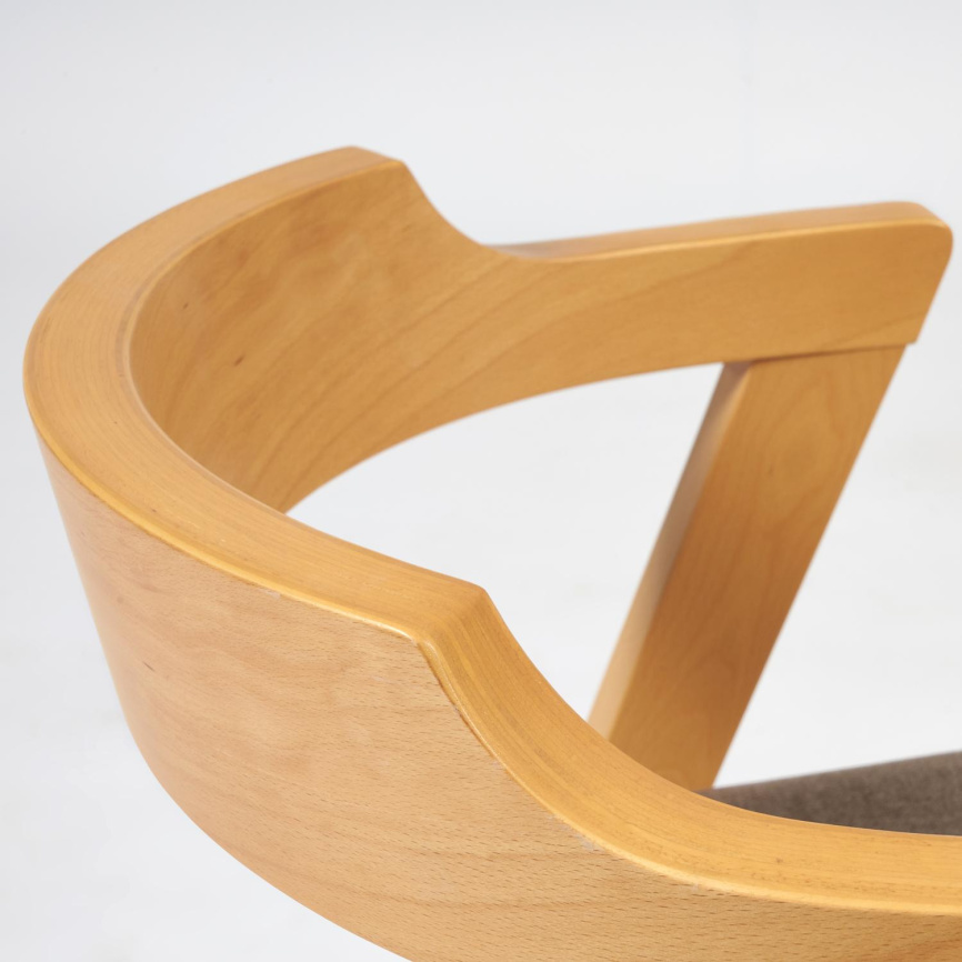 Стул Верса/Versa (мягкое сиденье) каркас бук, сиденье ткань, 54,5х56х74см, натуральный + коричневый фото 4