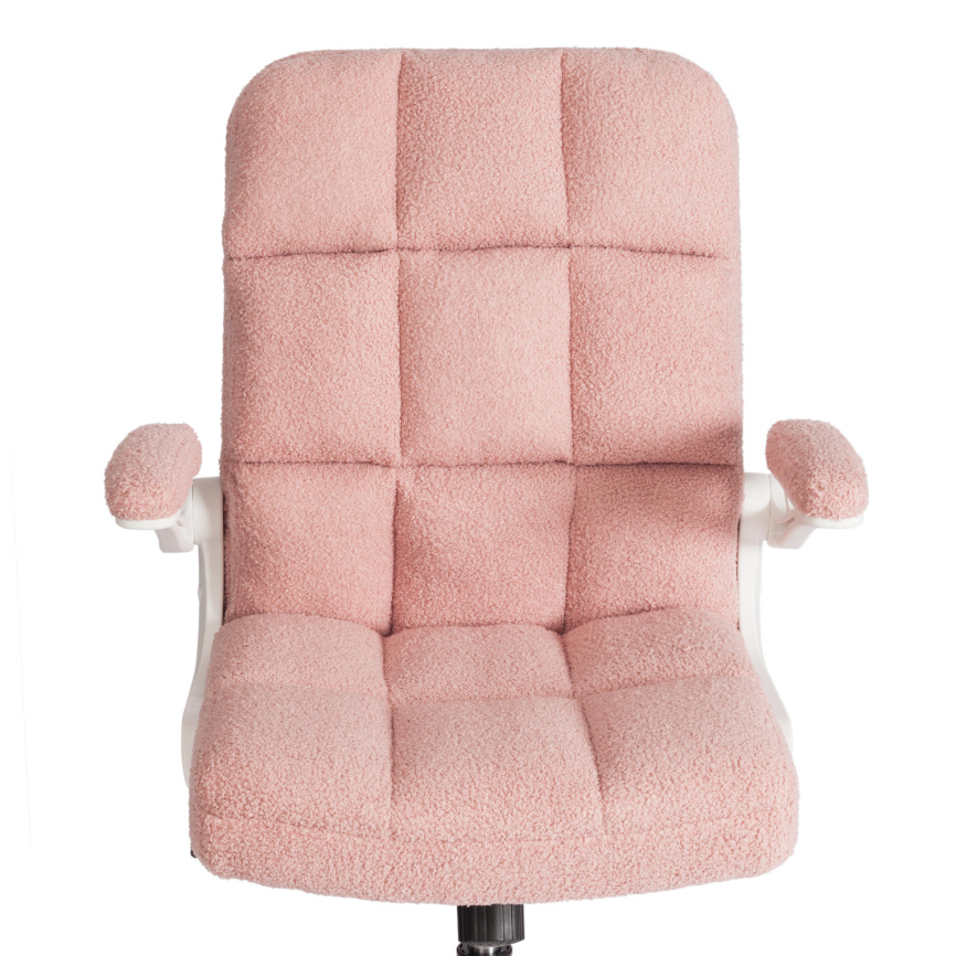 Кресло Лугано Вт/Lugano Wh ткань teddy/тедди, розовый фото 12