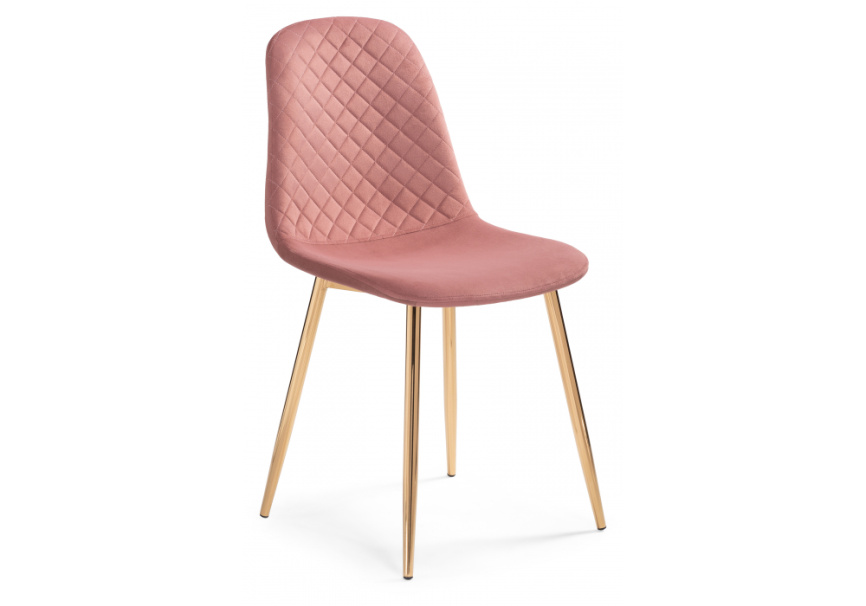 Стул на металлокаркасе Dabl pink / gold фото 1