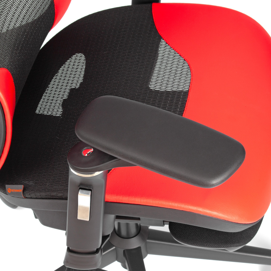 Кресло KingCobra иск. кожа / сетка, черный / красный, 70х70х125 см фото 19