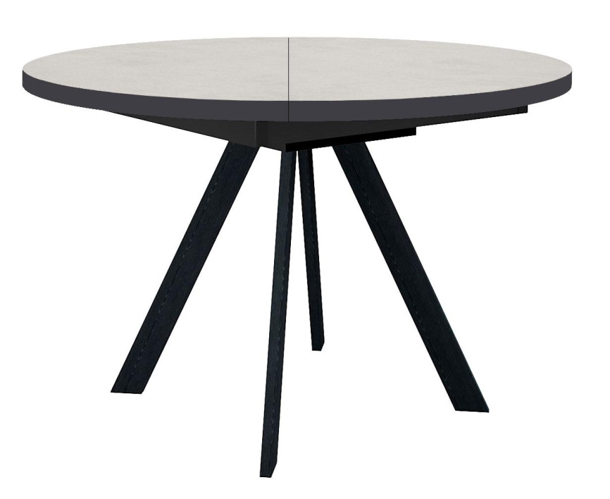 Стол DikLine RD100 Хромикс белый/опоры черные фото 1