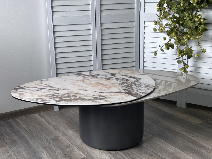 Стол кофейный НИКЛАС (NIKLAS)  TL-312 испанская керамика,стекло / МДФ/темно-серый МДФ каркас ®DISAUR фото 8