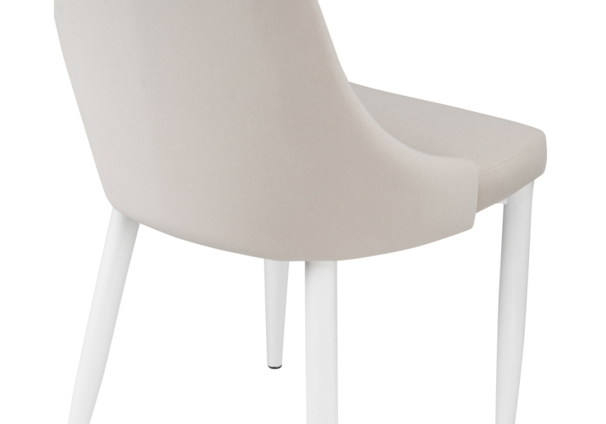 Стул на металлокаркасе Kora white / beige фото 10