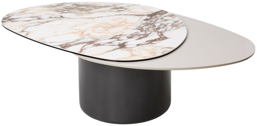 Стол кофейный НИКЛАС (NIKLAS)  TL-312 испанская керамика,стекло / МДФ/темно-серый МДФ каркас ®DISAUR фото 1