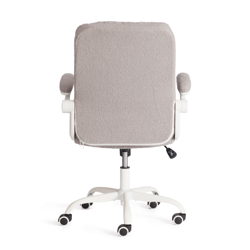 Кресло Лугано Вт/Lugano Wh ткань teddy/тедди, светло-серый фото 5