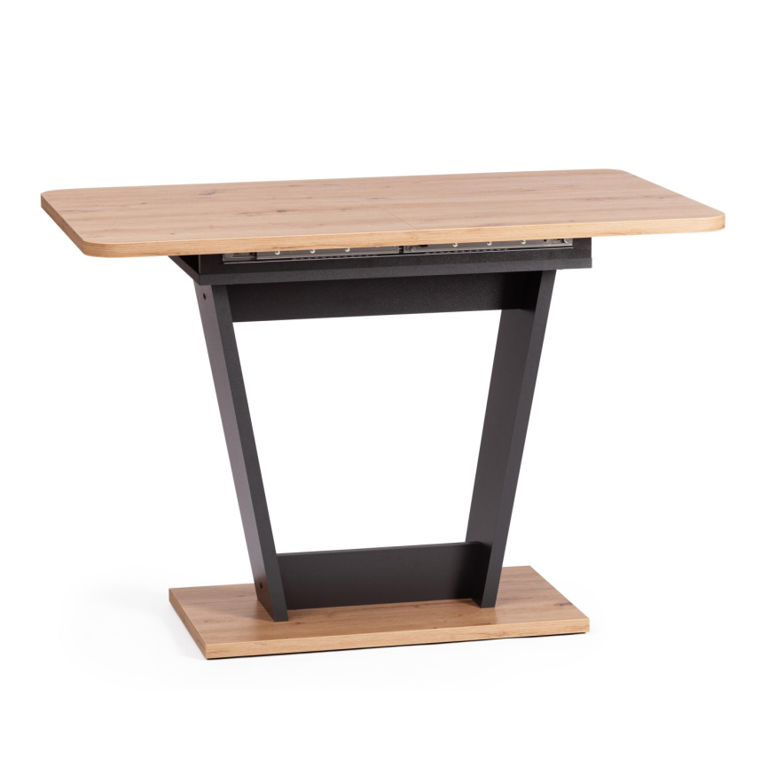 Стол обеденный раздвижной Фокс/Fox ЛДСП, 110-145х68,6х75см, дуб артисан/графит фото 1