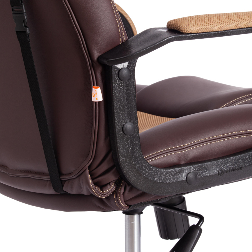 Кресло Драйвер/Driver (22) кож/зам/ткань, коричневый/бронза, 36-36/TW-21 фото 13