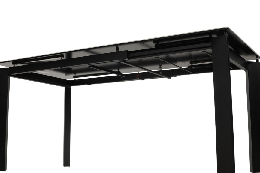 Стол CORNER 120 HIGH GLOSS STATUARIO керамика, стекло/ черный каркас, ®DISAUR фото 4