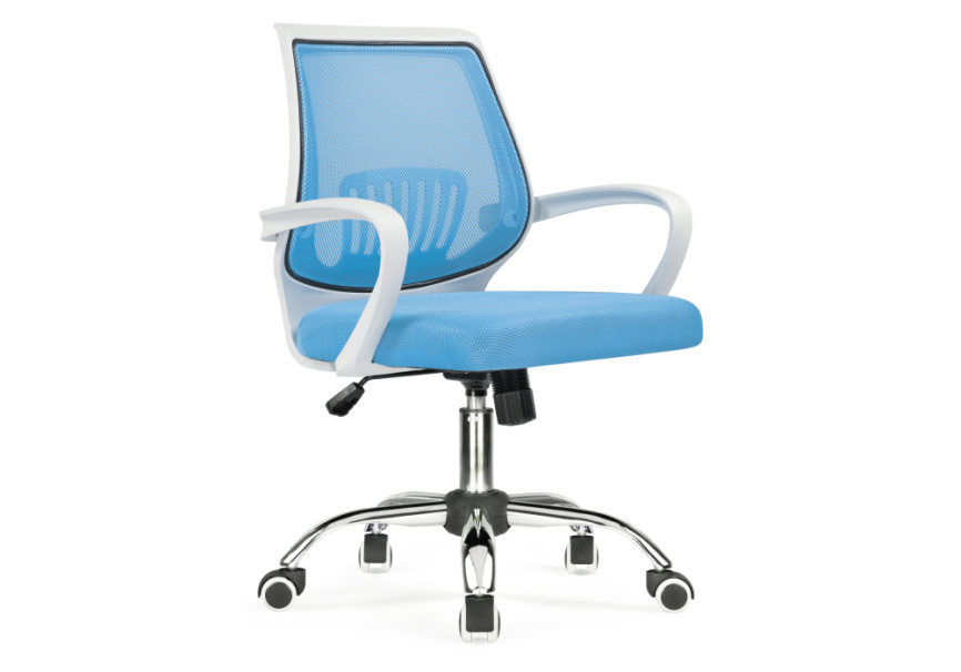 Компьютерное кресло Ergoplus blue / white фото 1