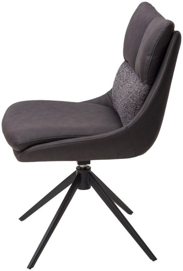 Стул ЛЕРОЙ (LEROY) 360 град. поворот, цвет СЕРЫЙ Maison 99# / OTE COBBLE 457 / черный, ®DISAUR фото 3