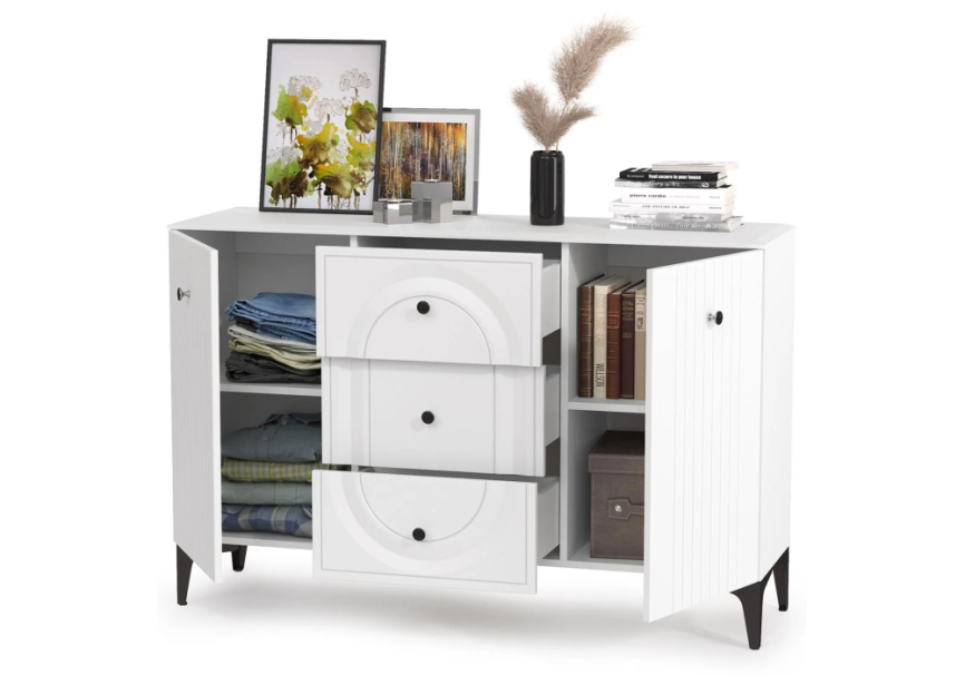 Комод Вестра 13.309 белый pe шагрень / белая шагрень фото 3