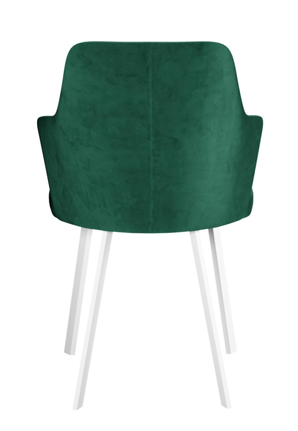 Стул DikLine 245 поворотный, К13 изумруд, ножки белые фото 4