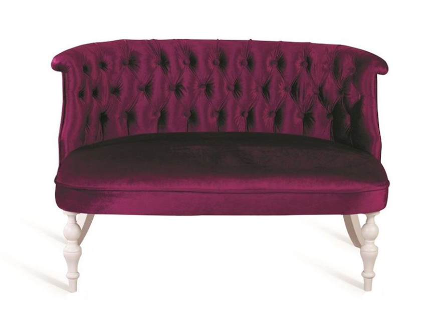 Диван Бархат (эмаль белая / 26 - темно-розовый) фото 1