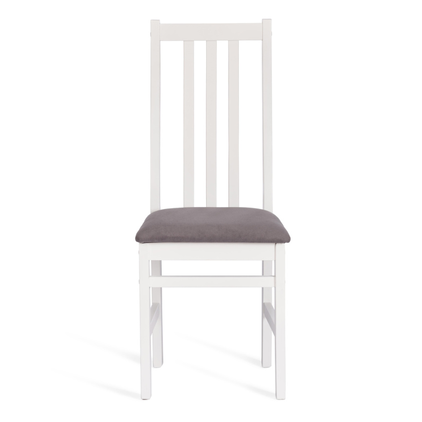 Стул Свиден/Sweden Многослойный березовый шпон, white/велюр серый фото 4