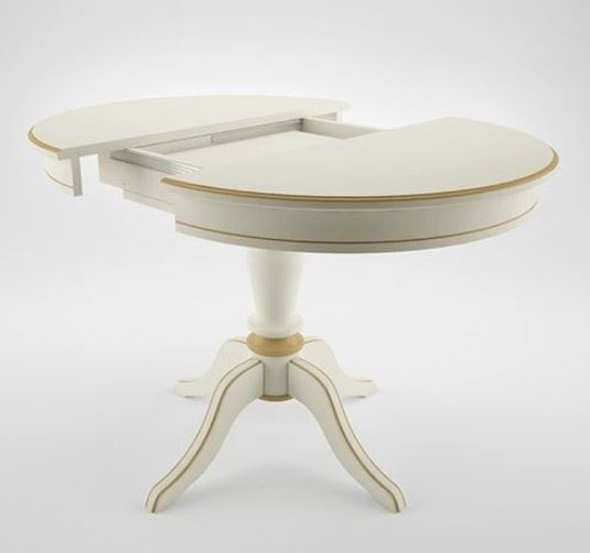 Стол "Эгина" (Эмаль 11/патина золото/шпон дуб) фото 2