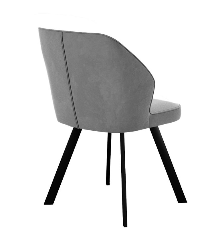 Стул DikLine 232 поворотный B22 GREY, ножки черные фото 3