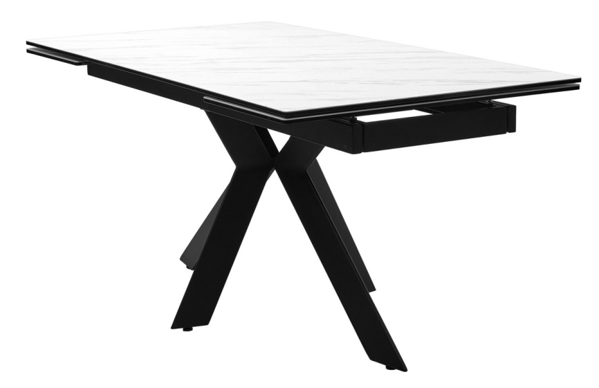 Стол BELLUNO 160 MARBLES KL-99 Белый мрамор матовый, итальянская керамика/ черный каркас, ®DISAUR фото 6