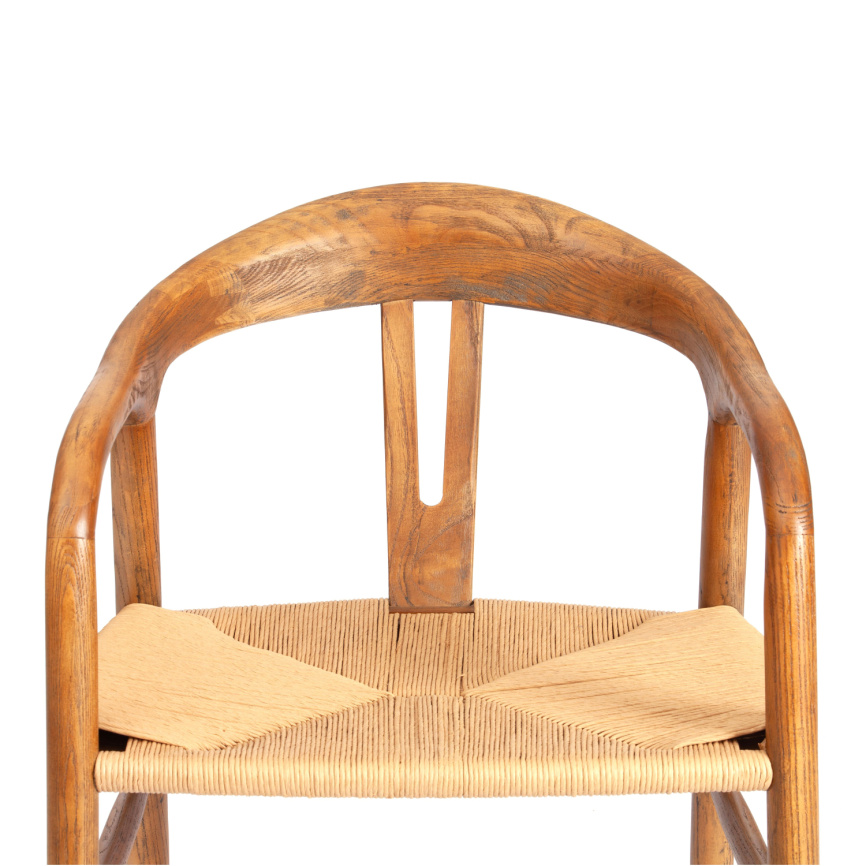 Стул VALI дерево вяз/бечевка, Груша (№3), 50х46х77 см фото 6