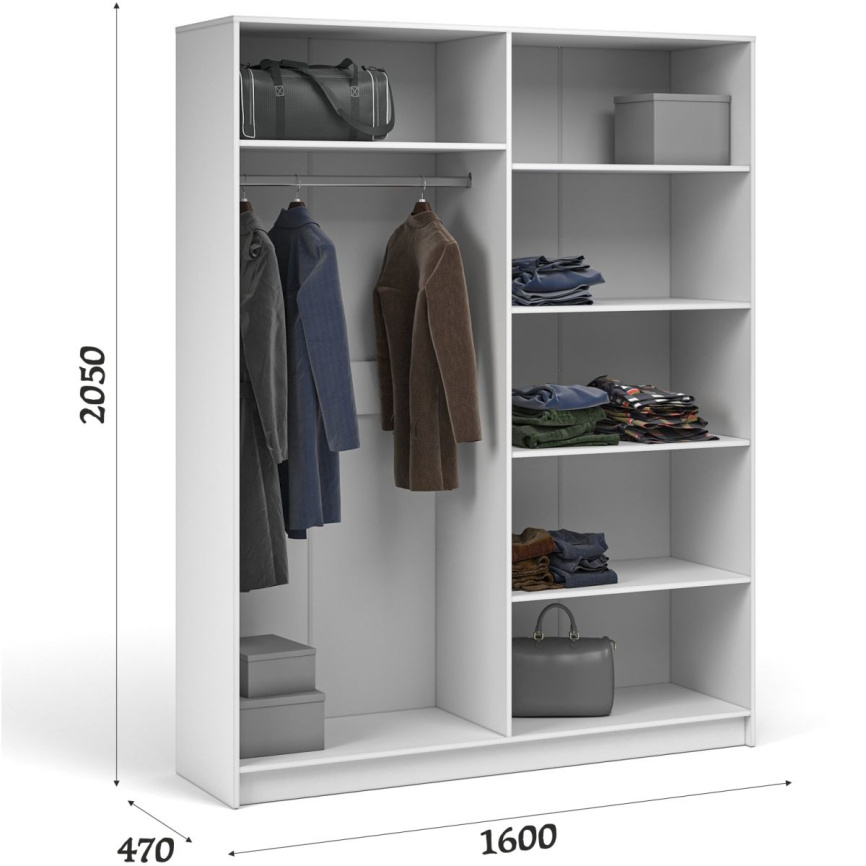 Шкаф «Чикаго» 4д, белый фото 7