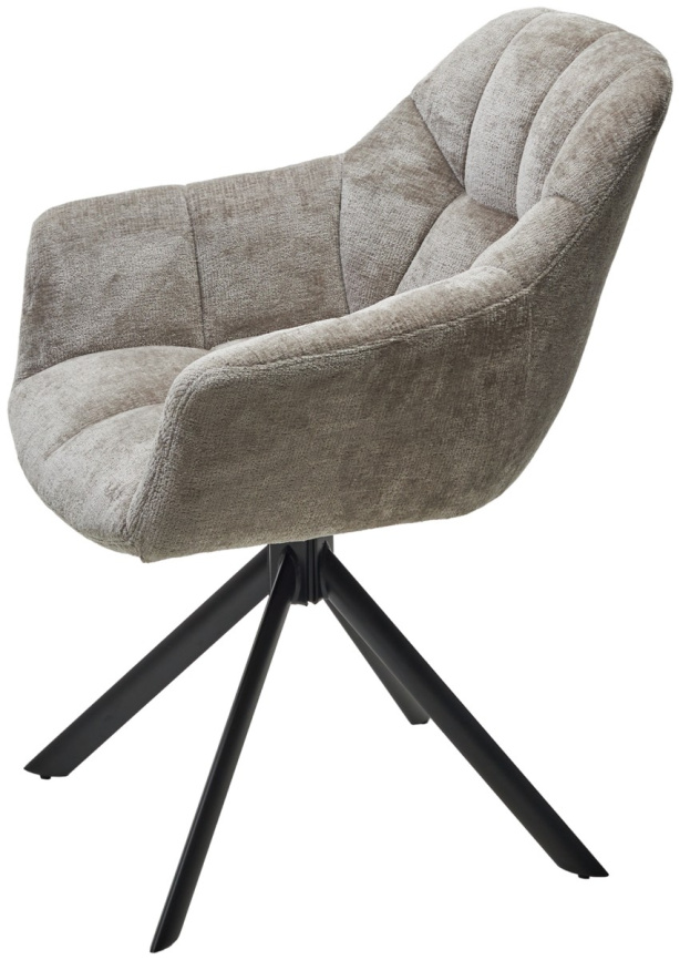 Стул ARVA 180 град. поворот. с возвратом, DAVIS - HARMONY-04 Латте, шенилл/ Черный, ®DISAUR фото 8