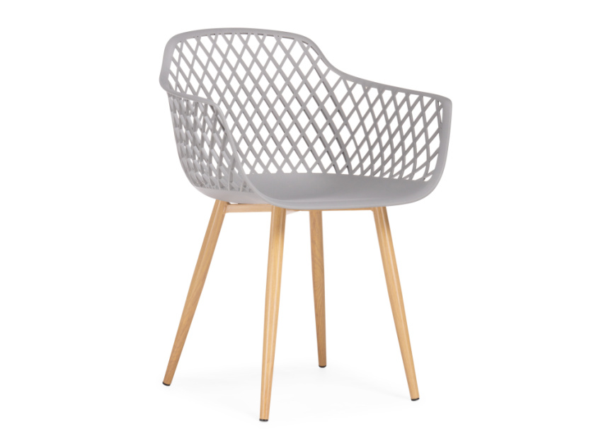 Пластиковый стул Rikon gray / wood фото 1