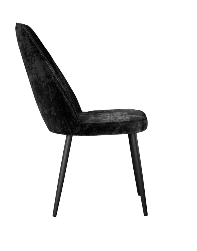 Стул DikLine 326 микровелюр M18 черный, ножки черные фото 2