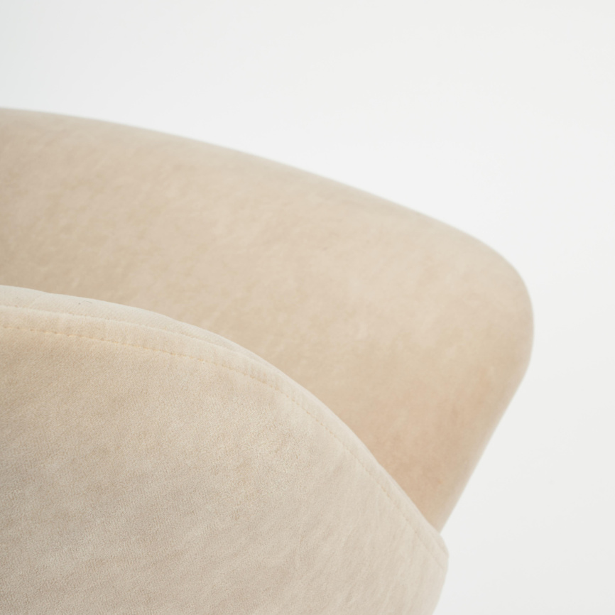 Кресло Мелоди/Melody флок , бежевый, 7 фото 7