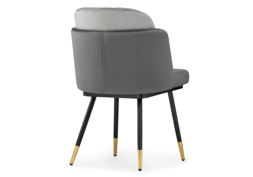 Стул на металлокаркасе Penelopa dark gray / light gray /  black / gold фото 4
