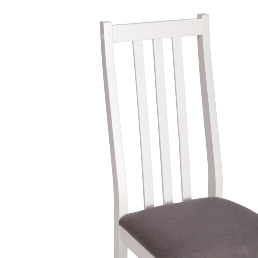 Стул Свиден/Sweden Многослойный березовый шпон, white/велюр серый фото 9